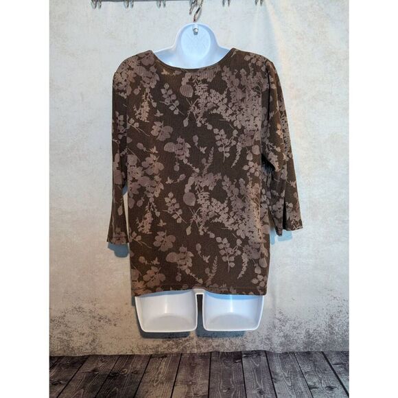 St. johns Bay Cotton 3/4 length sleeve t-shirt xl - Picture 2 of 3